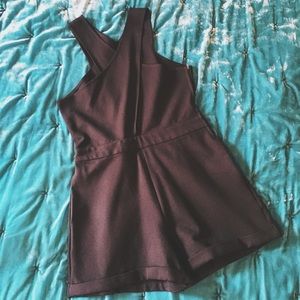 Line + Dot black romper